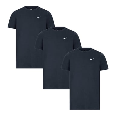 3 Pack Nike Crew Neck T-Shirt With Embroidered Swoosh in Navy