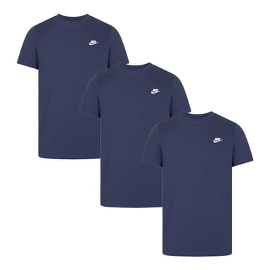 3-pack Nike Sportswear Club T-shirts voor Heren in Marineblauw