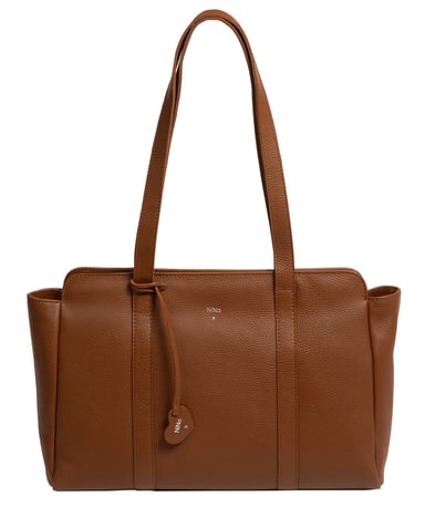 'Inês' Tan Leather Handbag