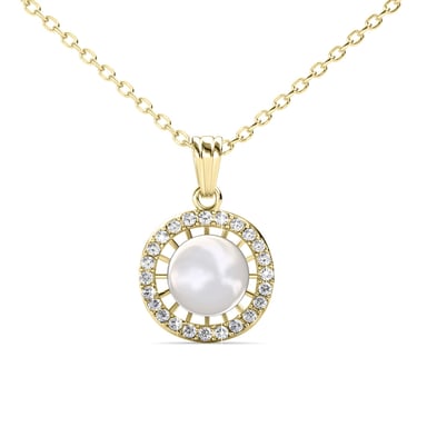 Chloe Pearl Pendants - Gold and Crystal