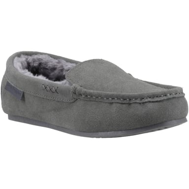 Hush Puppies Annie Mocassin Suède Dames Grijze Slippers