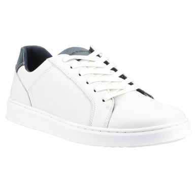 Hush Puppies Madden läder herrskor vita sneakers