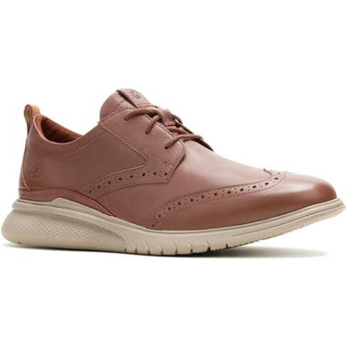 Hush Puppies Advance Leren Herenschoenen Met Veters In De Kleur Cappuccino