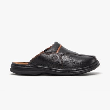 Josef Seibel Klaus Mens Leather Mules Black/cognac