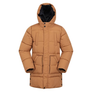Mountain Warehouse Childrens/Kids Theo Water Resistant Long Padded Jacket (Mustard)
