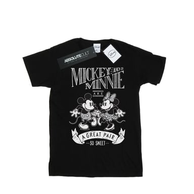 Disney Mens Mickey And Minnie Mouse Great Pair T-Shirt (Black)