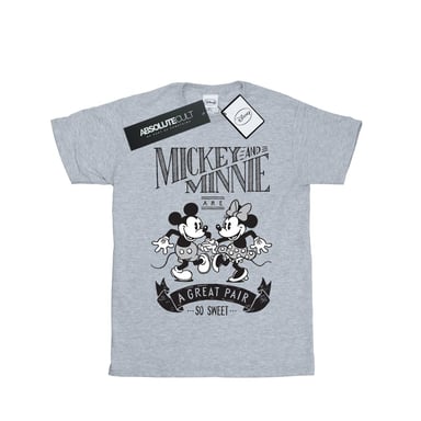 Disney Mens Mickey And Minnie Mouse Great Pair T-Shirt (Sports Grey)