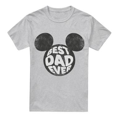 Disney Mens Best Dad Ever Mickey Mouse T-Shirt (Sport Heather)