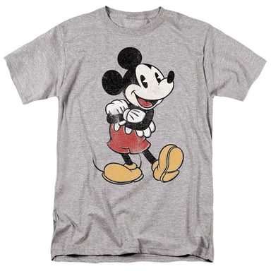 Disney Mens Mickey Mouse Classic Pose T-Shirt (Sport Heather)