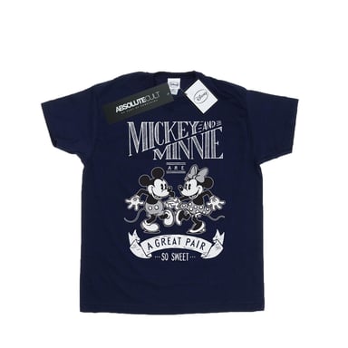 Disney Mens Mickey And Minnie Mouse Great Pair T-Shirt (Navy Blue)