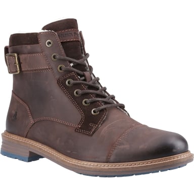 Hush Puppies Jordan Lederen Herenschoenen Bruine Enkellaarsjes