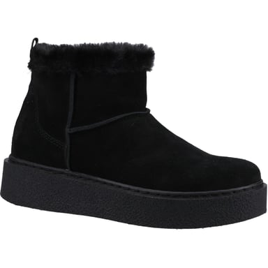Hush Puppies Becca Mocka Dam Svarta Vinter Ankelstövlar