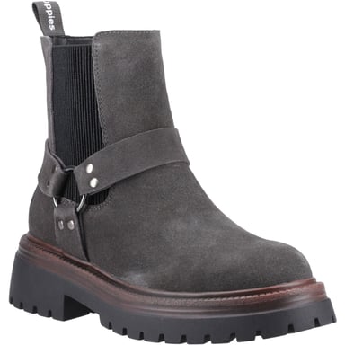 Hush Puppies Raye Mocka Dam Charcoal Platta Chelsea Stövlar
