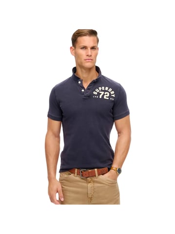Superdry Men's Vintage Athletic Navy Polo Shirt