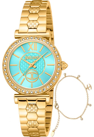 Just Cavalli JC1L273M0065 Dames Varenna Horloge en Armband Cadeauset