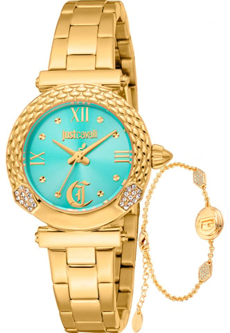 Just Cavalli JC1L332M0065 Dames Curiosa Horloge en Armband Cadeauset