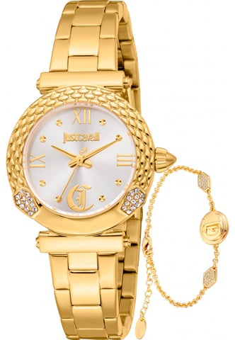 Just Cavalli JC1L332M0055 Dames Curiosa Horloge en Armband Cadeauset