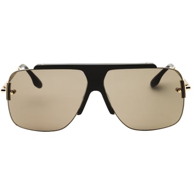 Victoria Beckham Mocha Brown Lensed Gold Zonnebril