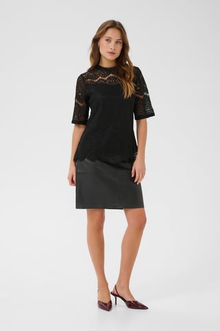 Blouse met korte mouwen CUulia Slim fit black