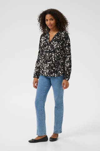 Blouse met lange mouwen KAbeathe Regular fit black white