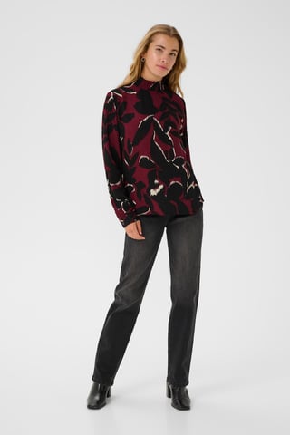 Blouse met lange mouwen KAamber Regular fit bordo