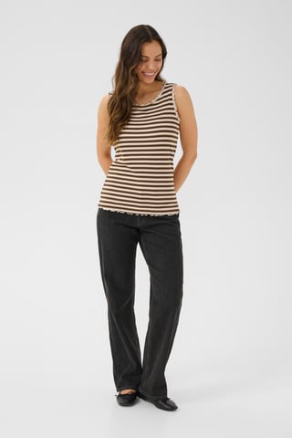 Jersey top CRRibba Slim fit beige