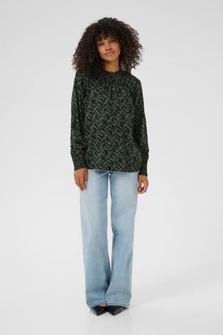 Blouse met lange mouwen KAdina Regular fit black green