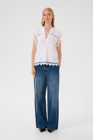 Mouwloos shirt KBOmmi Straight fit white