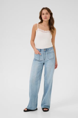 Jersey top KAomi Slim fit white