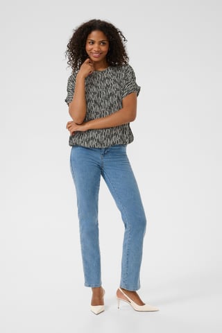 Mouwloos shirt KAamber Loose fit black offwhite