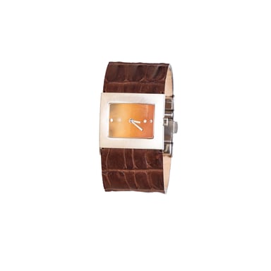 Roberto Cavalli Brown Leather Watch - '10s