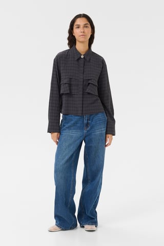 Overhemd met lang mouwen KBAyo Baggy fit navy
