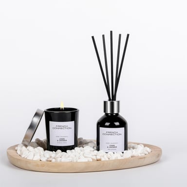 French Connection Lemon & Lavender Diffuser 50ml + Candle 55g