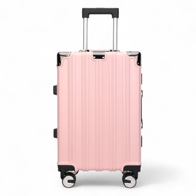 Robust Pink Hard Shell Cabin Suitcase Luggage Suitable for Easyjet, Ryanair, Wizzair