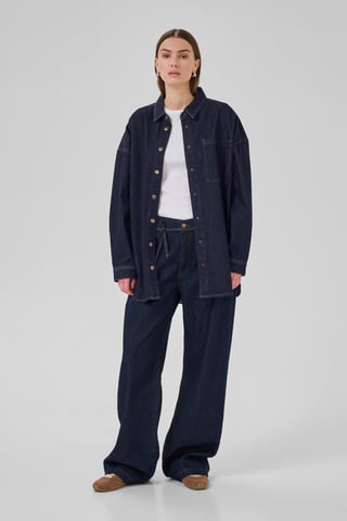 Shirt met lange mouwen MaloMW Box fit dark blue