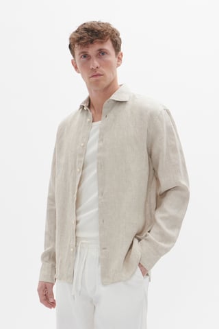 Overhemd met lang mouwen MAmarc Regular fit beige