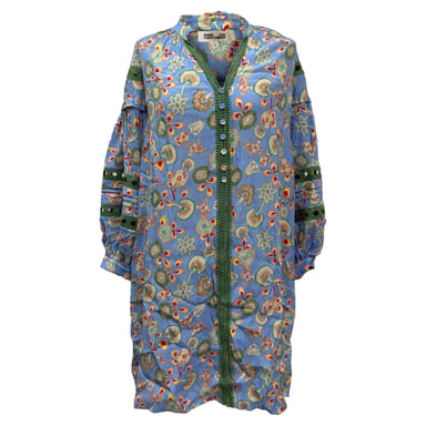 Diane von Furstenberg Jessica Haakwerk Randen Bloemenprint Mini Jurk In Multicolor Viscose