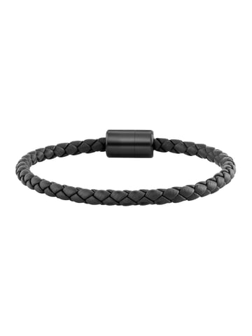 cai Bracelet Leather olive leaf tanned black