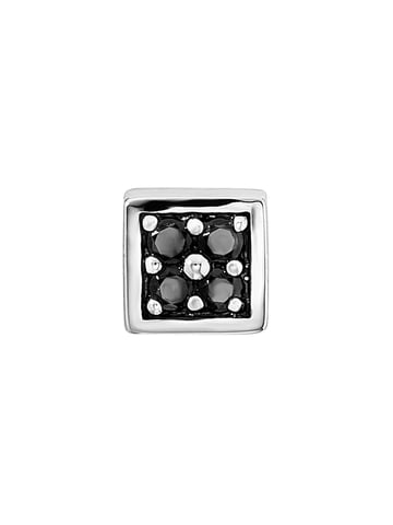 cai Single ear stud 925/sterling silver rhodium-plated spinel