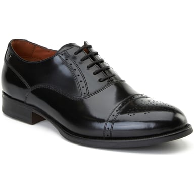 Base London Franklin Herrskor I Svart Läder Oxford Stil