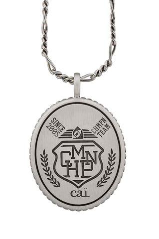cai Pendant with chain 925/- silver satin-finished oxidised Champion crest