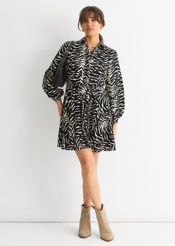 Mono zebra shirt met riem