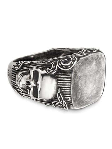 cai Ring 925/- Sterling silver matt oxidised skull