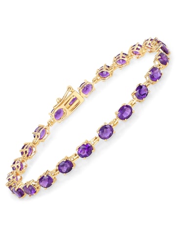 Vira Jewels Bracelet 925 Sterling silver gold-plated shiny amethyst purple