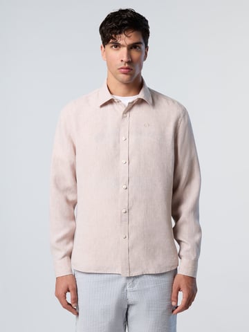 North Sails Skjorta Linne med broderad logotyp