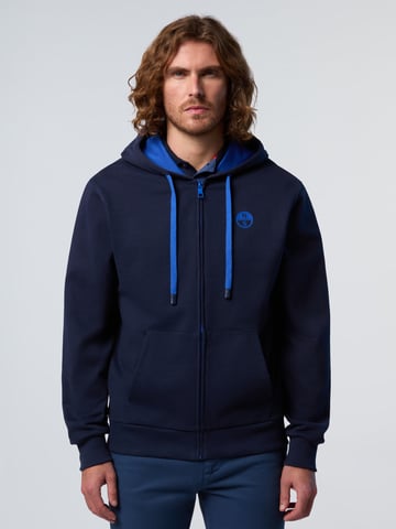 North Sails Hoodie Volledige ritssluiting met logopatch