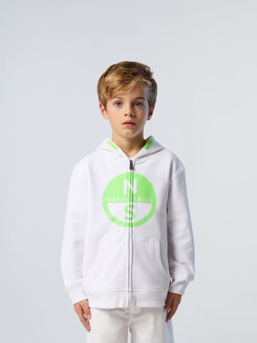 North Sails Hoodie Rits met maxi-logo