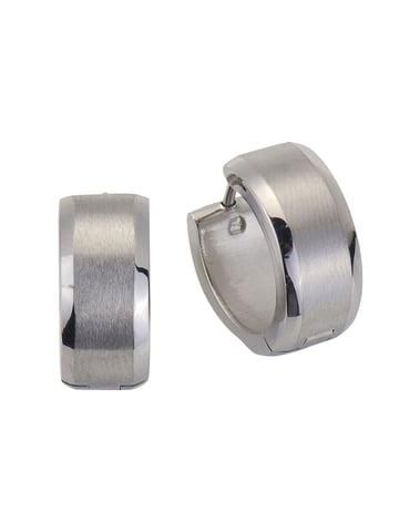 Zeeme Stainless Steel Folding creoles Edelstahl matt Ø 16mm