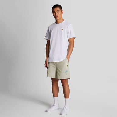Herenbroek Lyle And Scott Thistle Club geborduurd in crème