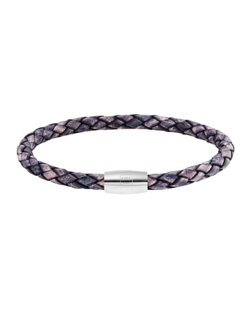 cai Bracelet Stainless steel leather navy 23cm